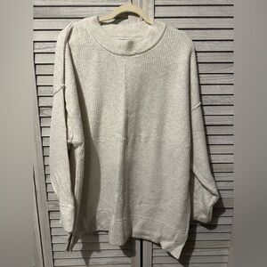 Aerie Women's Cream Crew Neck Sweater